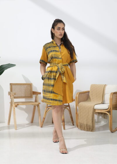 Lomi High-Neck  Dress