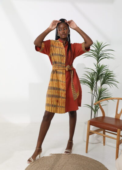Lomi High-Neck  Dress