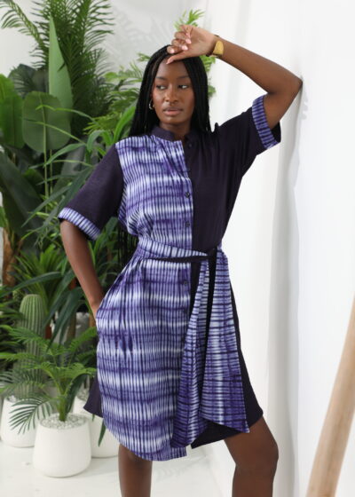 Lomi High-Neck  Dress
