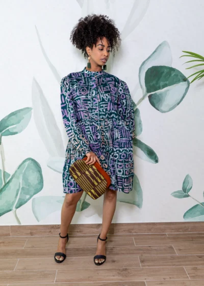 Lomi High-Neck  Dress