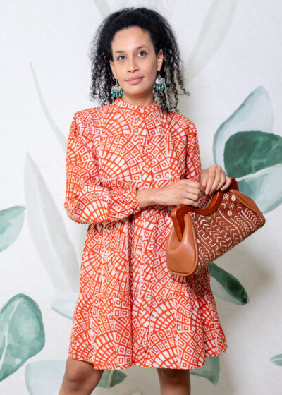 Lomi High-Neck Dress