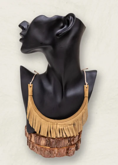 Obsidian Leather Necklace