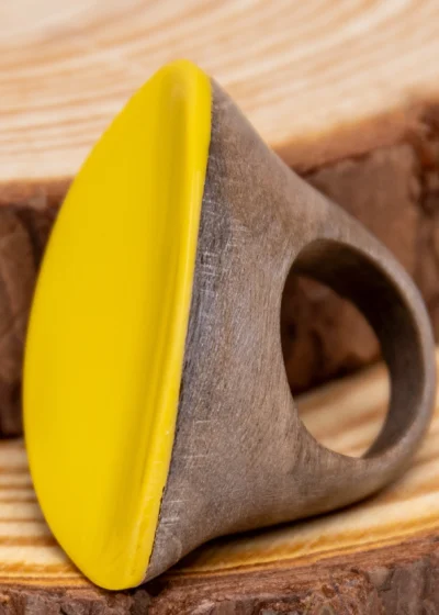 Yellow Curved Ring