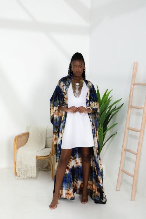 Geni Flowy Caftan – Tropical Blue