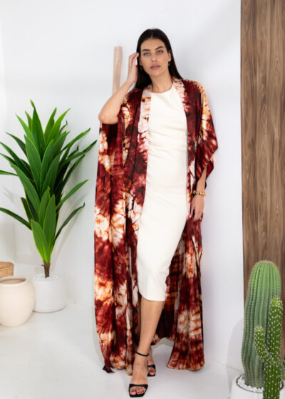 Geni Flowy Caftan - Rich Merlot